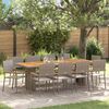 vidaXL Garden Dining Set 11 pcs Grey Poly rattan