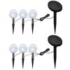 vidaXL Garden Lamp | Set of 6 | White | Plastic | Small | Solar | Garden Lamp
