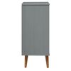 vidaXL Drawer Cabinet MOLDE Grey 40x35x82 cm Solid Wood Pine