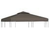vidaXL 2-Tier Gazebo Top Cover 310 g/m&sup2; 3x3 m Taupe