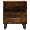 vidaXL Bedside Cabinet Smoked Oak 40x35x47.5 cm Engineered Wood