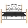 vidaXL Bed Frame without Mattress Black Metal 120x200 cm