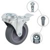 vidaXL Bolt Hole Swivel Casters with Double Brakes 4 pcs 75 mm
