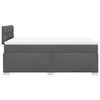 vidaXL Box Spring Bed with Mattress Dark Grey 120x190 cm Fabric