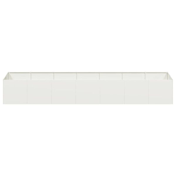 vidaXL Planter White 280x80x40 cm Steel