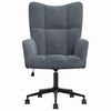 vidaXL Relaxing Chair with Wheel Dark Grey 69 x 61.5 x 102 cm Velvet