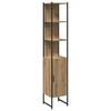 vidaXL Bathroom Vanity Units with Shelf 3 pcs Brown Engineered wood