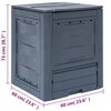 vidaXL Garden Composter Grey 60x60x73 cm 260 L