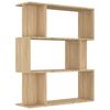 vidaXL Book Cabinet/Room Divider Sonoma Oak 80x24x96 cm Engineered Wood
