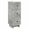 vidaXL Drawer Cabinet Concrete Grey 33 x 34.5 x 90 cm Engineered Wood