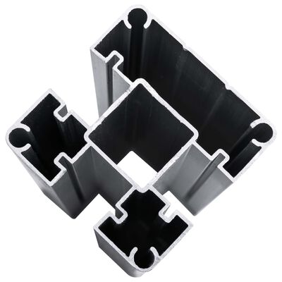 vidaXL WPC Fence Set 4 Square + 1 Slanted 792x186 cm Brown