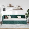 vidaXL Corner Bed Frame with Headboard Dark Green 80 x 200 cm Fabric