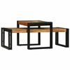 vidaXL Coffee Table 2 pcs Brown 48 x 40 x 40 cm Solid Acacia Wood