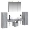 vidaXL Bathroom Furniture Set 6 pcs Grey Sonoma