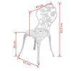 vidaXL Bistro Chairs 2 pcs Cast Aluminium White