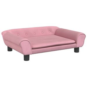 vidaXL Dog Bed Pink 70x48x22 cm Velvet