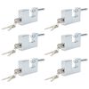 vidaXL Padlock 6 pcs Silver 8.7 x 1.9 x 5.5 cm Iron
