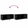 vidaXL TV Cabinet Black Oak 102 x 35 x 36.5 cm Engineered Wood