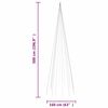vidaXL Christmas Tree on Flagpole Warm White 732 LEDs 500 cm