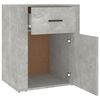 vidaXL Bedside Cabinet Concrete Grey 50x36x60 cm Engineered Wood