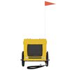 vidaXL Pet Bike Trailer Yellow and Black Oxford Fabric&Iron