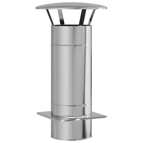 vidaXL Chimney Extension Silver 35 x 35 x 65 cm Stainless Steel