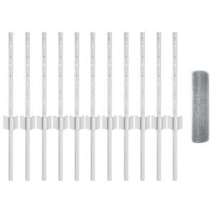 vidaXL Welded Wire Fence with Post 25 x 0.4 m (W x H)
