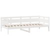 vidaXL Daybed with Drawers without Mattress White 80x200 cm Solid Wood