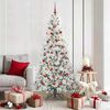 vidaXL Artificial Hinged Christmas Tree Green 180 cm PE and PVC
