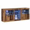 vidaXL LED Sideboard Old Wood 162 x 37 x 67 cm Engineered Wood