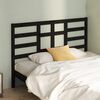 vidaXL Bed Headboard Black 126x4x104 cm Solid Wood Pine