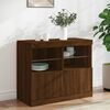vidaXL Sideboard with LED Lights Brown Oak 81x37x67 cm