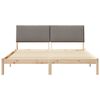 vidaXL Bed frame Brown and taupe 180 x 200 cm Solid pine wood