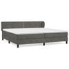 vidaXL Box Spring Bed with Mattress Dark Grey 200x200 cm Velvet