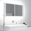 vidaXL LED Bathroom Mirror Cabinet White 90x12x45 cm Acrylic