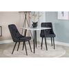 Venture Home Dining Chairs 2 pcs Velvet Deluxe Polyester Black