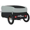 vidaXL Bike Trailer Black and Grey 30 kg Iron