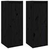 vidaXL Wall Cabinet | Set of 2 | Black | Solid pinewood | Medium | Wall Cabinet