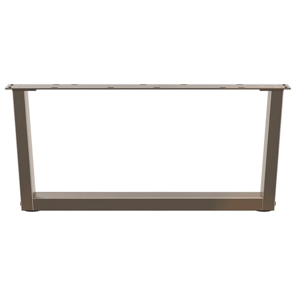 vidaXL Coffee Table Legs V-Shape 2 pcs Natural Steel 70x(30-31.3) cm Steel