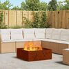 vidaXL Fire Pit Brown 80 x 80 x 30 cm Weathering Steel