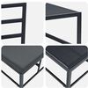 vidaXL Outdoor Furniture with Cushion with Pillow Black Aluminium