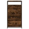 vidaXL Shoe Cabinet Smoked Oak 60x34x112 Engineered Wood