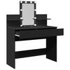 vidaXL Dressing Table with LED Black 100x40x130 cm