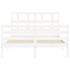 vidaXL Bed Frame without Mattress White 120x200 cm Solid Wood
