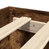 vidaXL Bed Frame with Headboard without Mattress Smoked Oak 120x190 cm Small Double