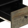 vidaXL TV Cabinet Black 100x33x46 cm Solid Wood Mango