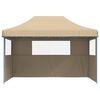 vidaXL Party Tent Folding Beige 279 x 410 x 315 cm Oxford Fabric
