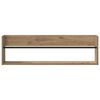 vidaXL Magazine Rack with Shelf 2 pcs Artisan Oak 100 x 12 x 30 cm