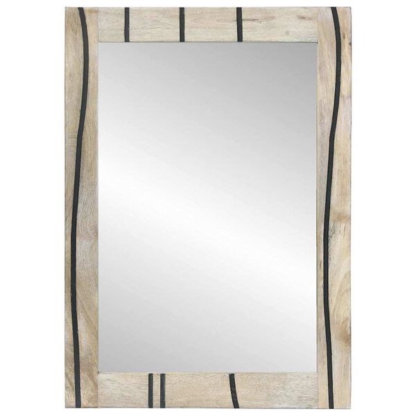 vidaXL Bathroom Mirror with Mirror Brown 70 x 50 x 2.5 cm
