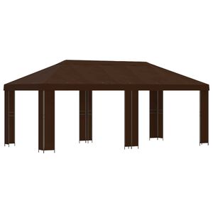 vidaXL Garden Gazebo 6 x 3 m Brown Polyester and Steel 190